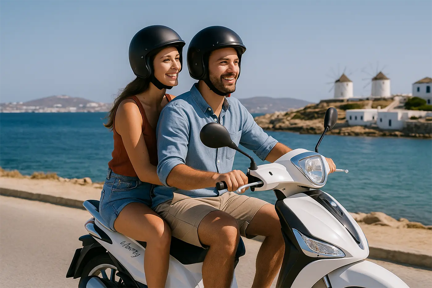 Piaggio Liberty 125cc Automatic Scooter in Paros with Ace Cars Paros Car Rental 2