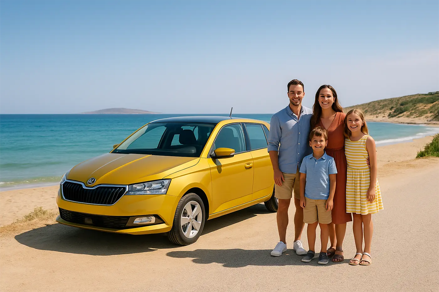 Skoda Fabia Style Car Rental in Paros with Ace Cars Paros Car Rental 2